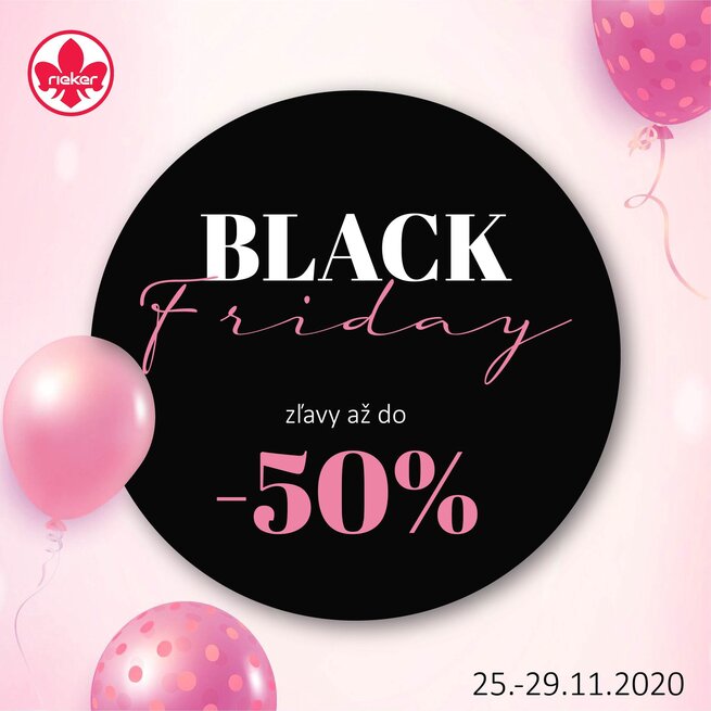 Black Friday zľavy až do -50% obuv Rieker