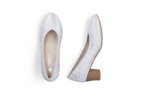 Dámske lodičky Rieker 44650-90 strieborná