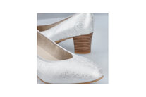 Dámske lodičky Rieker 44650-90 strieborná