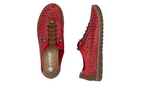 Dámske poltopánky Rieker M2856-33 červená