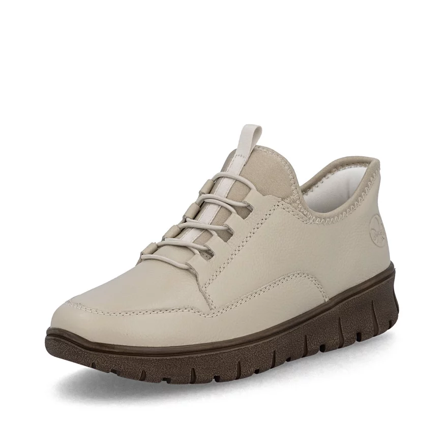 Dámske poltopánky Rieker N1357-60 biela káva