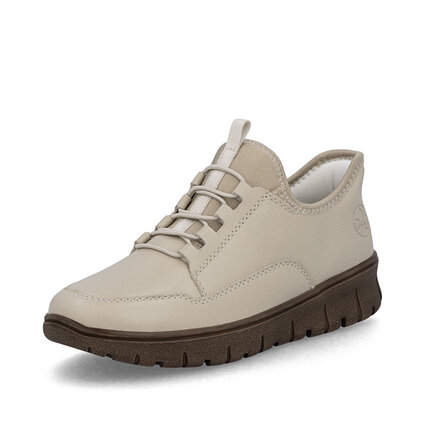 Dámske poltopánky Rieker N1357-60 biela káva