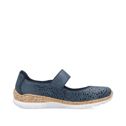 Dámske poltopánky Rieker N4299-14 modré