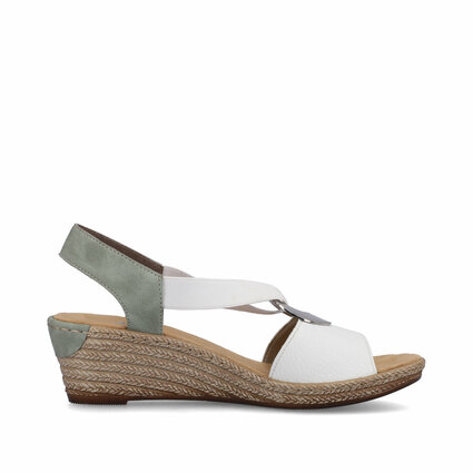 Dámske sandále Rieker 624H6-80 biele