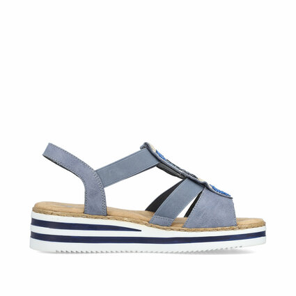 Dámske sandále Rieker V0207-12 modré
