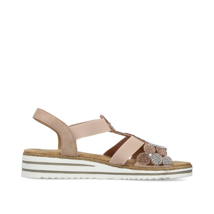 Dámske sandále Rieker V0613-90 ružová