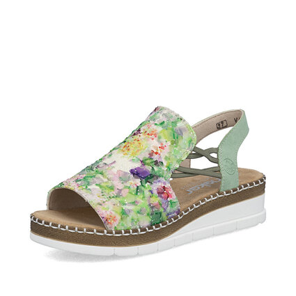 Dámske sandále Rieker V1241-92 zelená