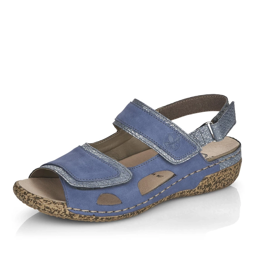 Dámske sandále Rieker V7284-14 modrá