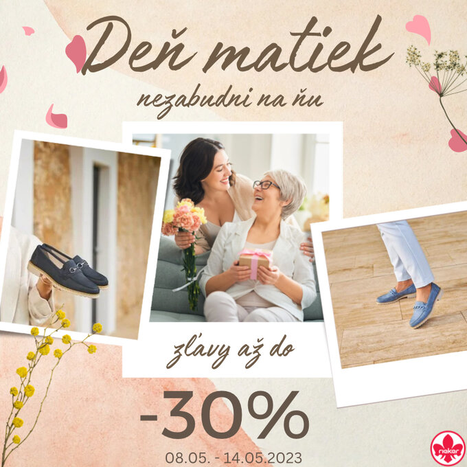 Deň matiek v obuvi Rieker so zľavou až - 30%