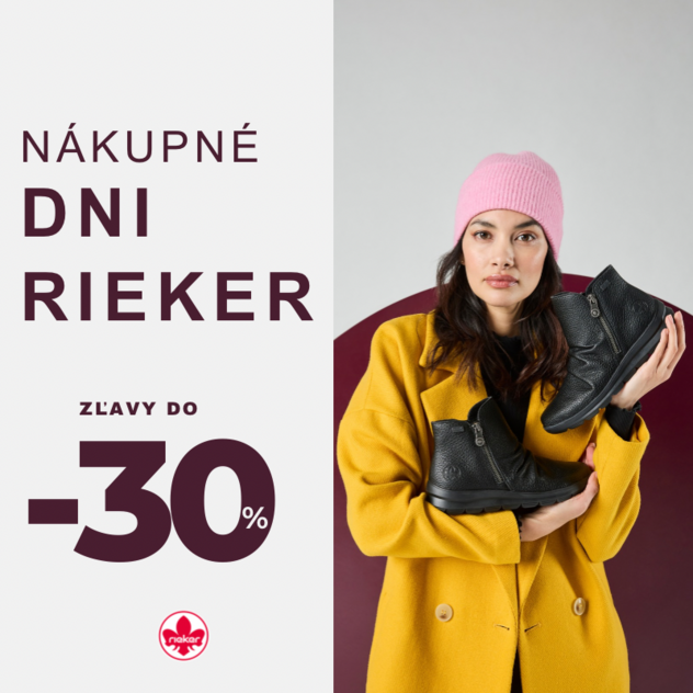 Dni Rieker: Doprajte si komfort a štýl so zľavami až do -30%!