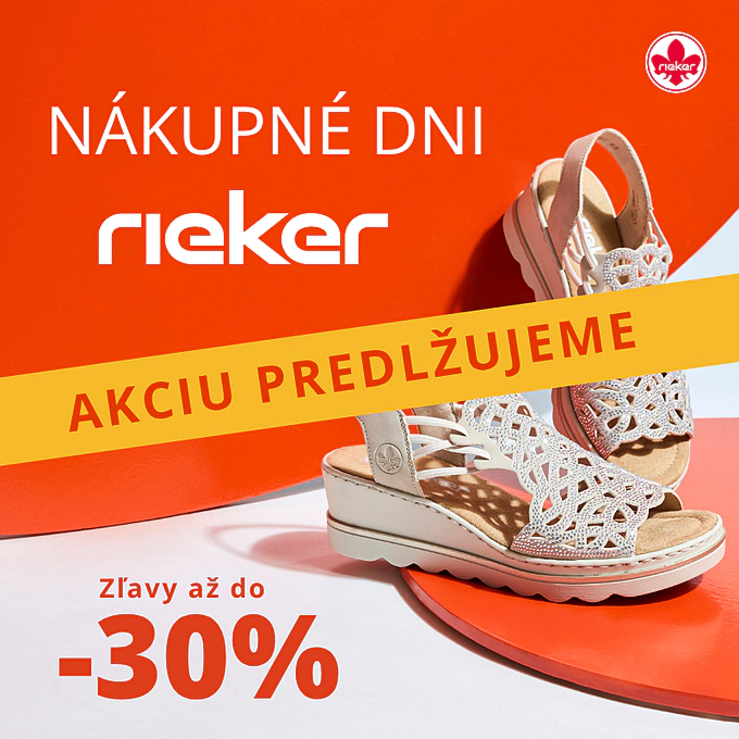Dni Rieker - letné modely a kabelky teraz so zľavami až do -30 %