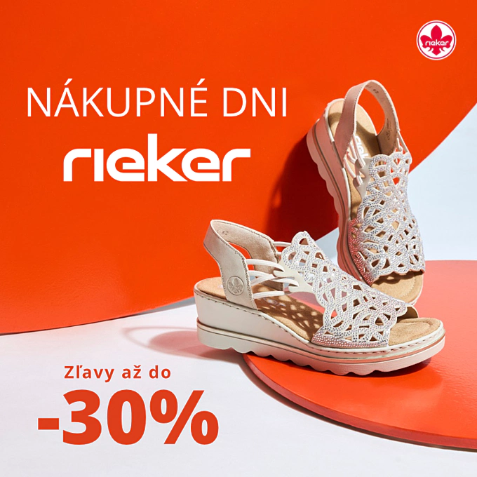 Dni Rieker - letné modely a kabelky teraz so zľavami až do -30 %