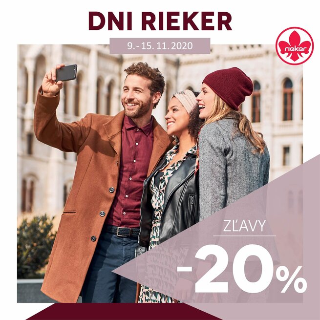 Dni Rieker obuv so zľavou 20%