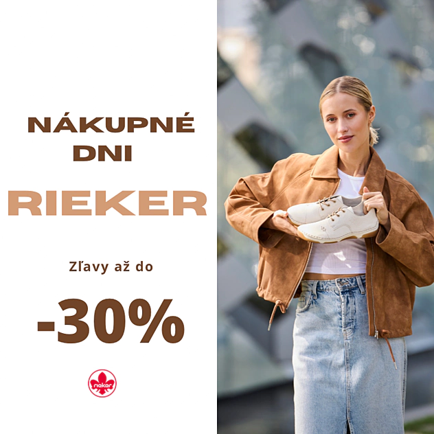 DNI RIEKER: Prémiová obuv a kabelky so zľavou až do -30 %