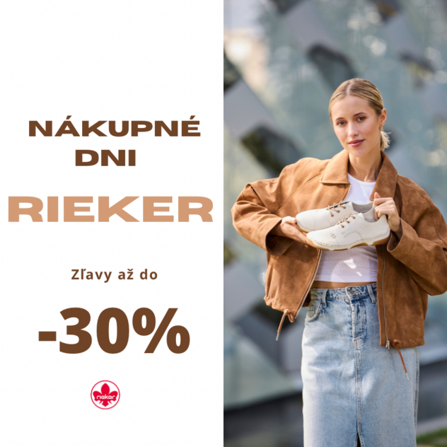 DNI RIEKER: Prémiová obuv a kabelky so zľavou až do -30 %