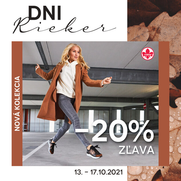 DNI RIEKR zľavy až -20% na novú kolekciu