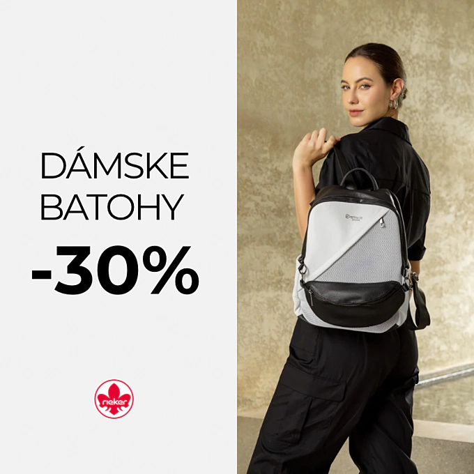 Exkluzívna zľava -30% na dámske batohy Rieker