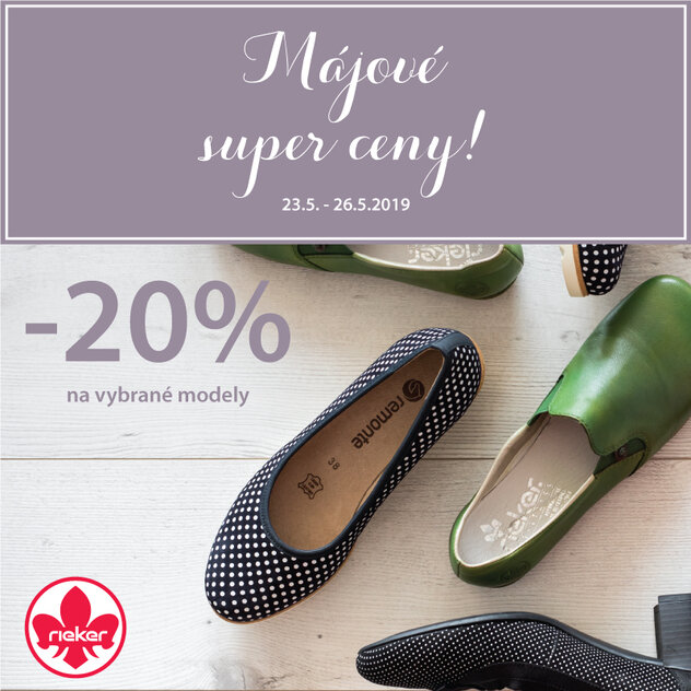 Extra výhodné nákupy v obuvi Rieker so zľavou 20%