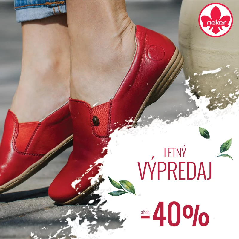 Letný výpredaj obuvi Rieker