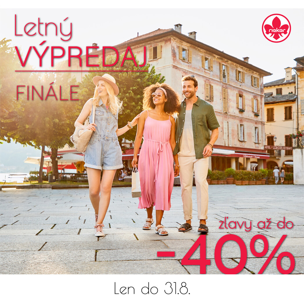 Letný výpredaj so zľavami až do -40%