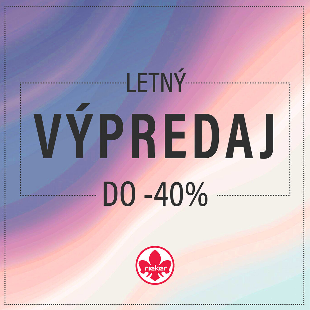 Letný výpredaj so zľavami až do -40%