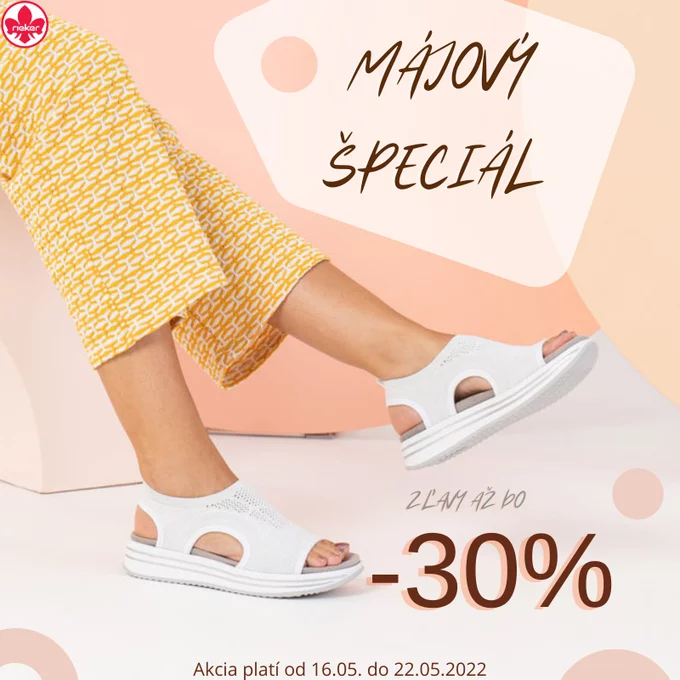 Májový špeciál: Zľavy až do -30% obuv Rieker