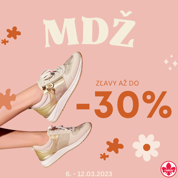 MDŽ v obuvi Rieker so zľavami až do -30%