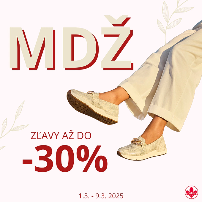 MDŽ v Obuvi Rieker: Štýlové darčeky so zľavami až do -30 % na obuv a kabelky!