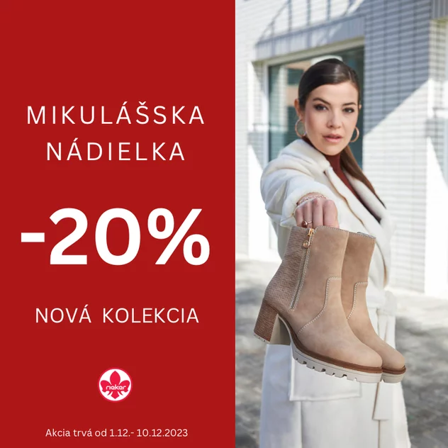 Mikulášska Nádielka: Objavte Exkluzívne zľavy -20% na Novinky Rieker
