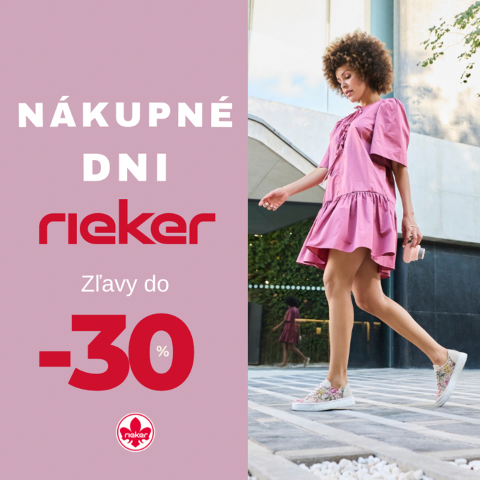 NÁKUPNÉ DNI RIEKER: Jarné novinky a zľavy až do -30 %
