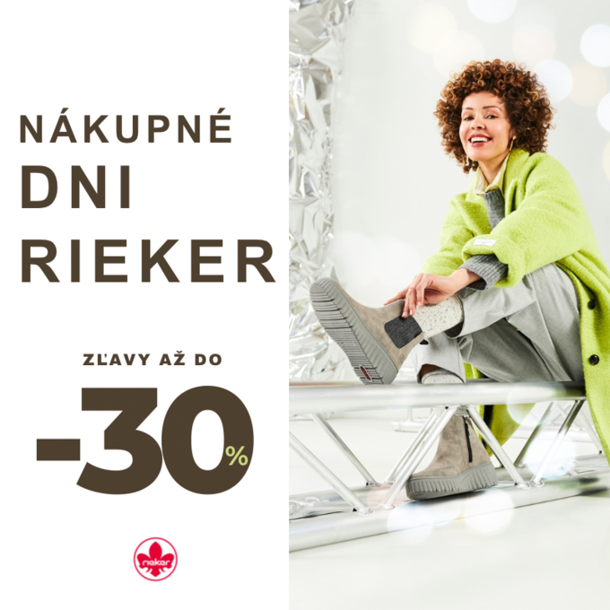Nákupné DNI RIEKER: Špeciálna ponuka na Obuv Rieker! obuv Rieker eshop