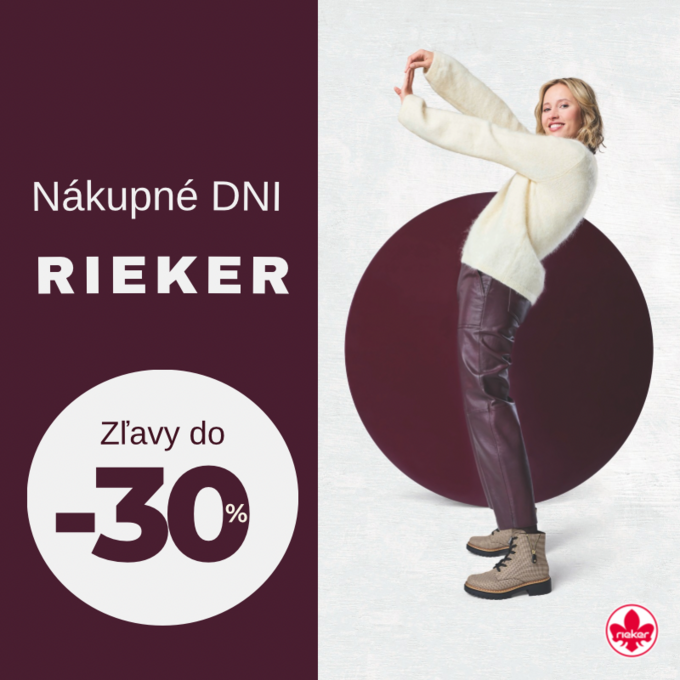 Nákupné dni Rieker sú späť – pripravte sa na zľavy až do -30%