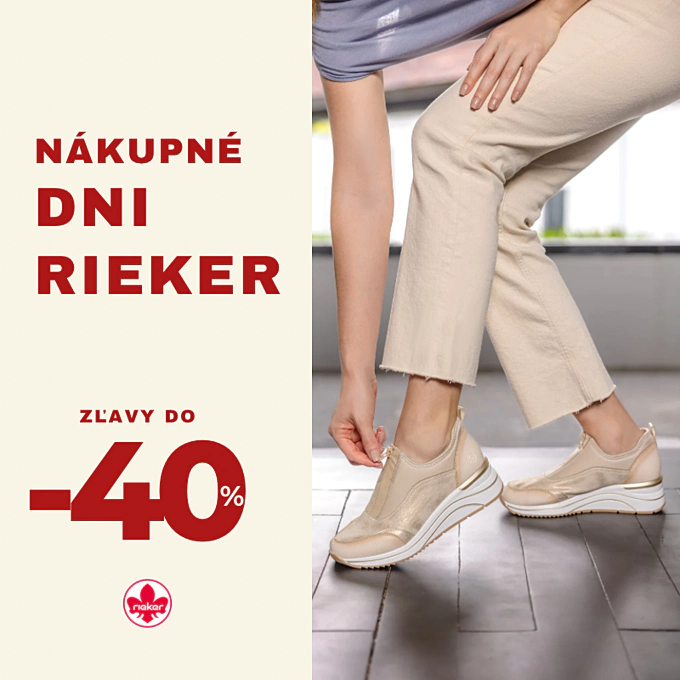 Nákupné dni Rieker – výnimočné zľavy až do -40%