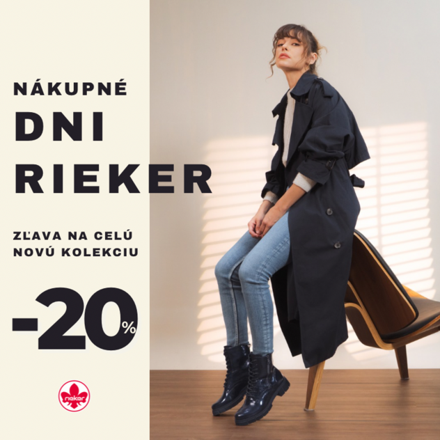 Nákupné dni Rieker – zľava 20% na celú novú kolekciu