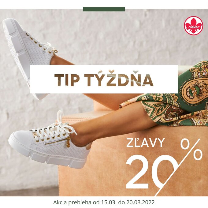 TIP TÝŽDŇA: Zľavy 20% na vybranú obuv Rieker