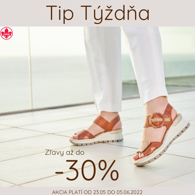 Tip Týždňa: Zľavy až do - 30 % obuv Rieker