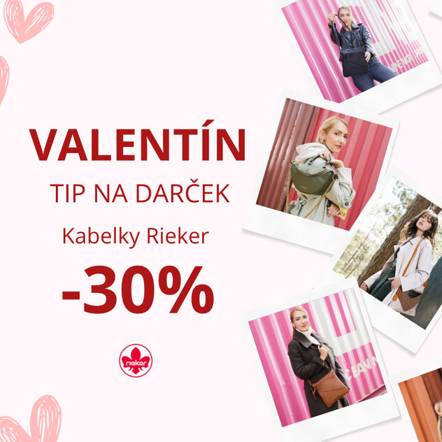 Valentínska ponuka: Kabelky Rieker so zľavou 30 %!