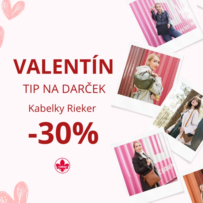 Valentínska ponuka: Kabelky Rieker so zľavou 30 %!