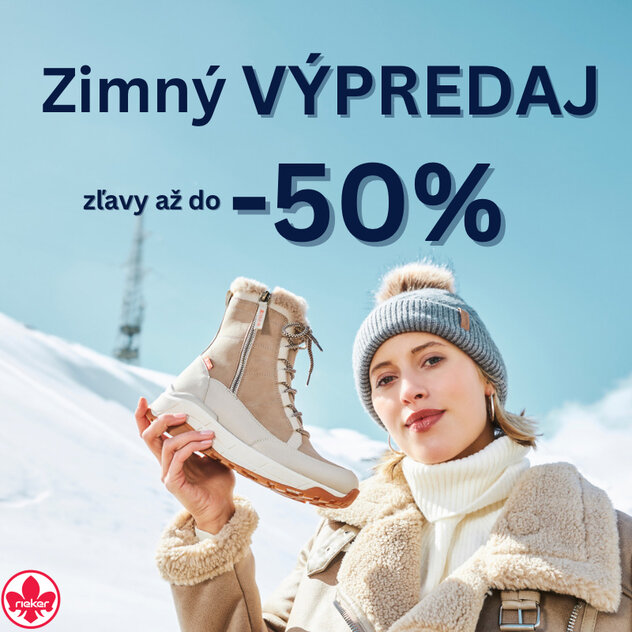 Veľký zimný výpredaj v obuvi Rieker: Exkluzívne zľavy až do -50%