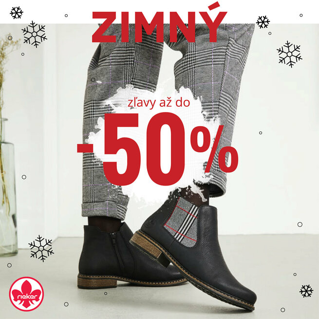 Zimný výpredaj až do -50% obuv Rieker